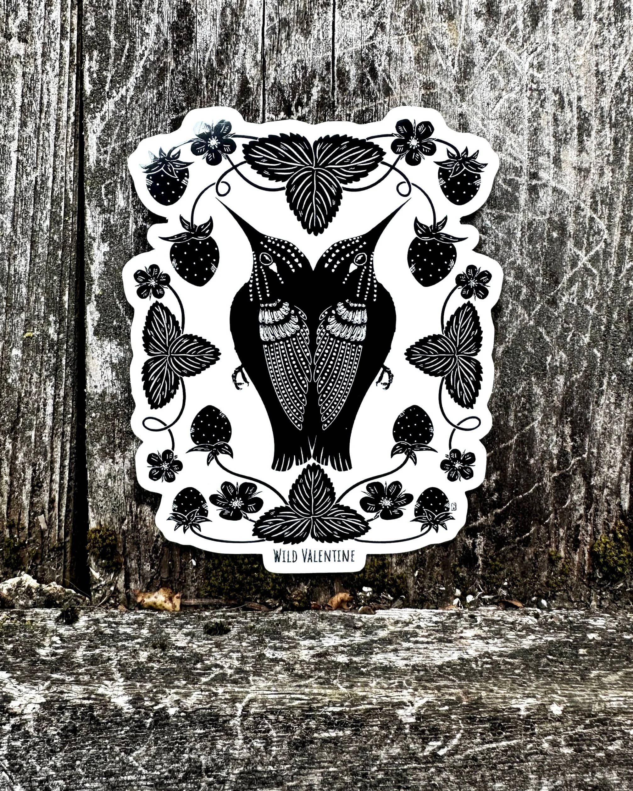 birds & berries sticker - Regular