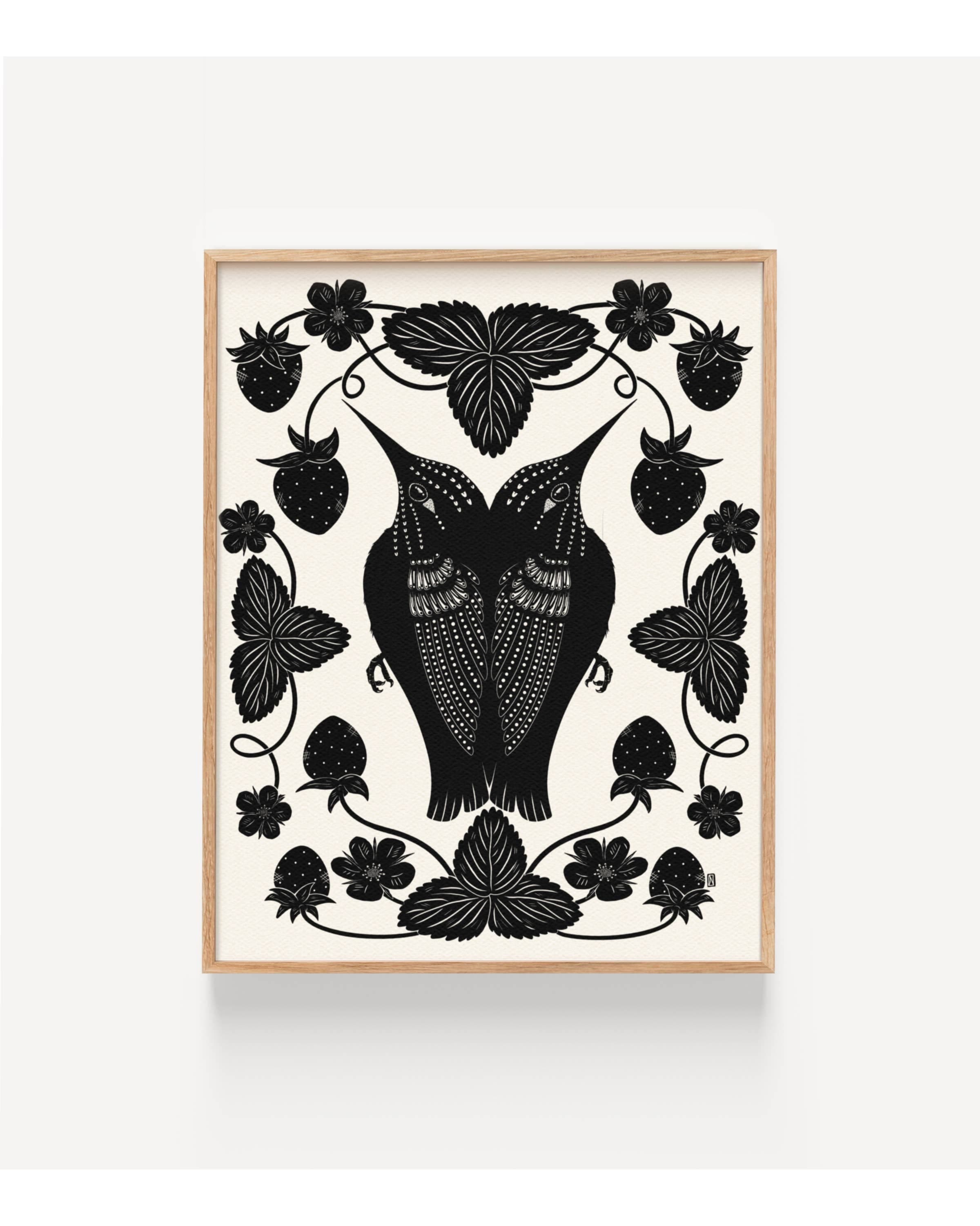 birds & berries print - Regular