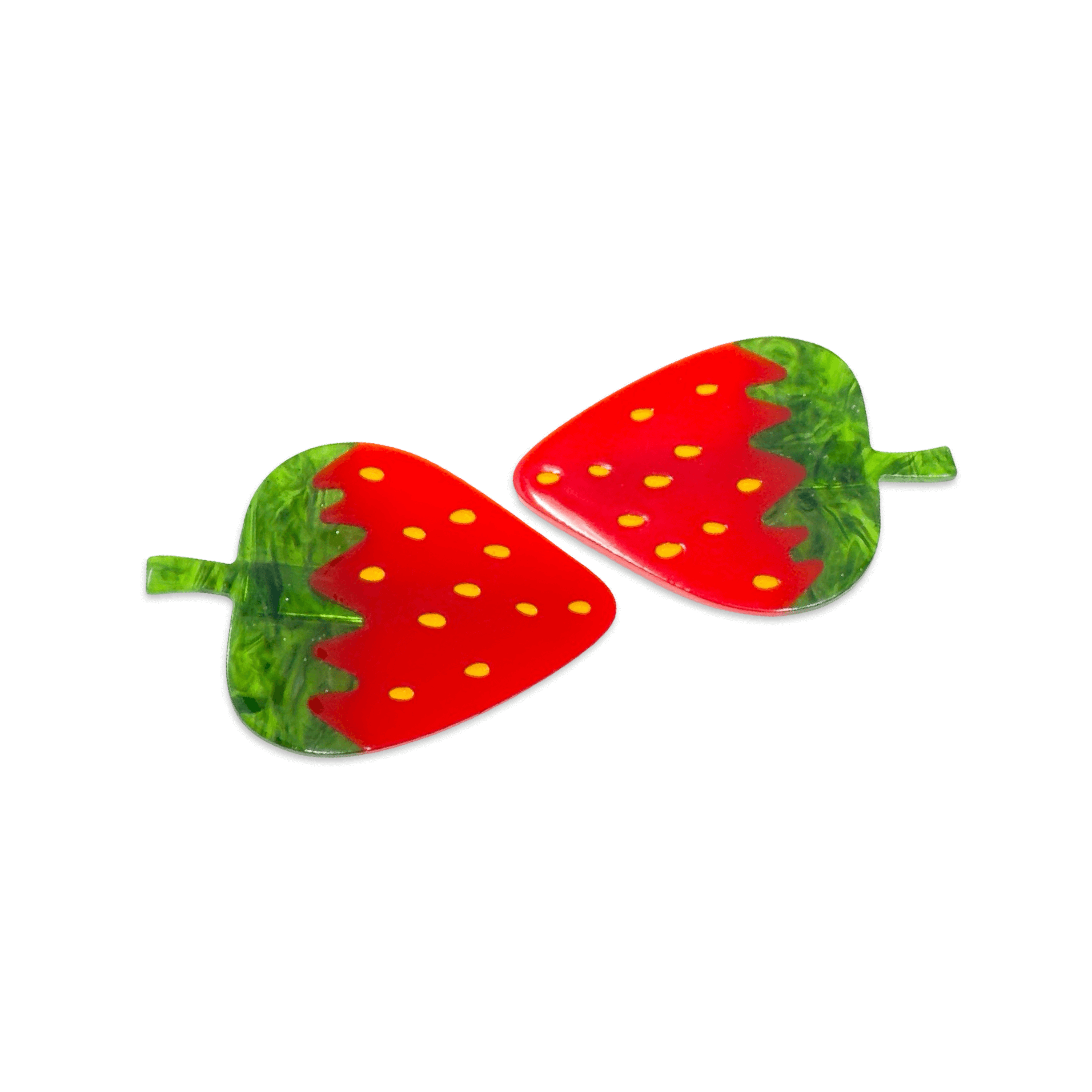 strawberry alligator hair clip set - Regular