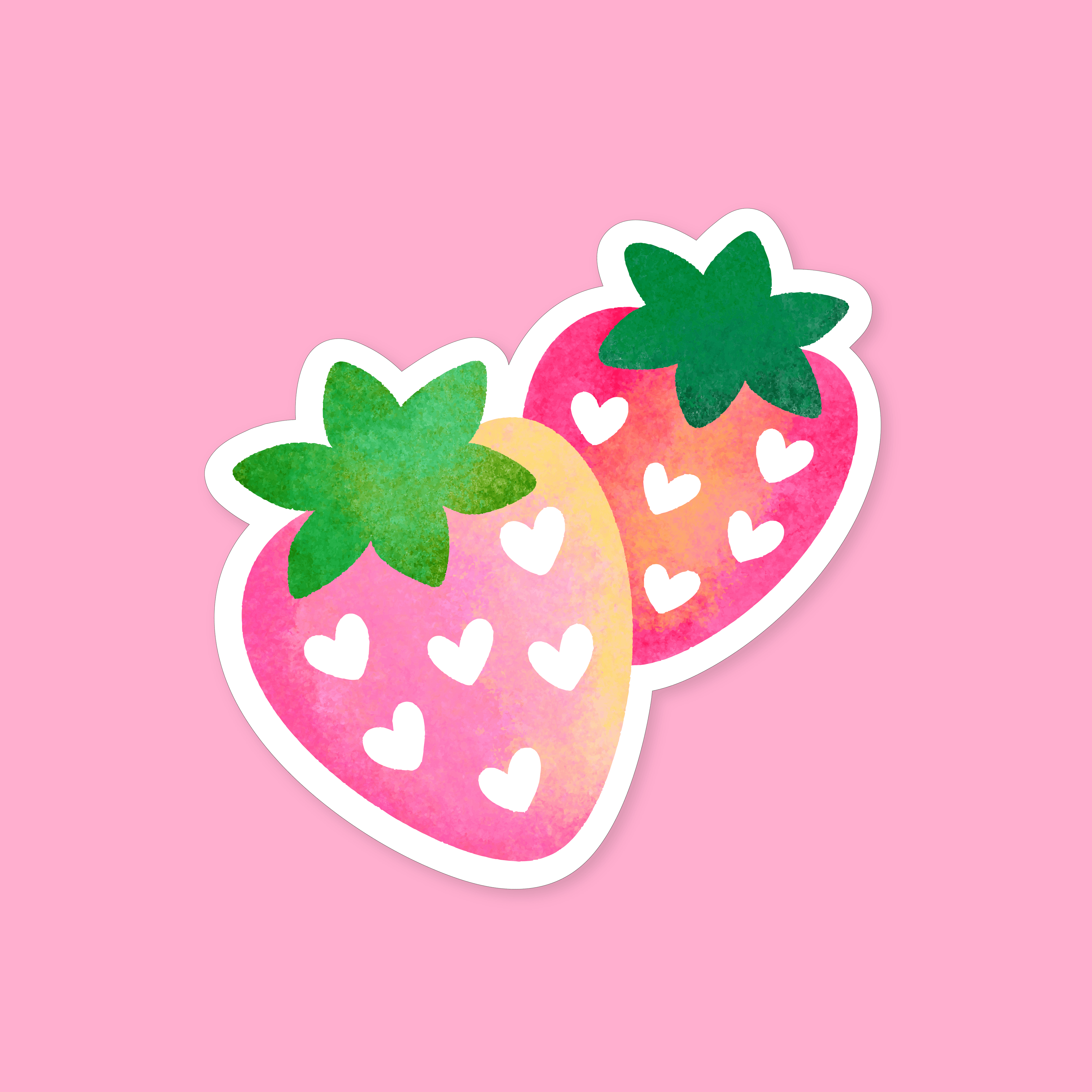 strawberry sweethearts sticker - Regular
