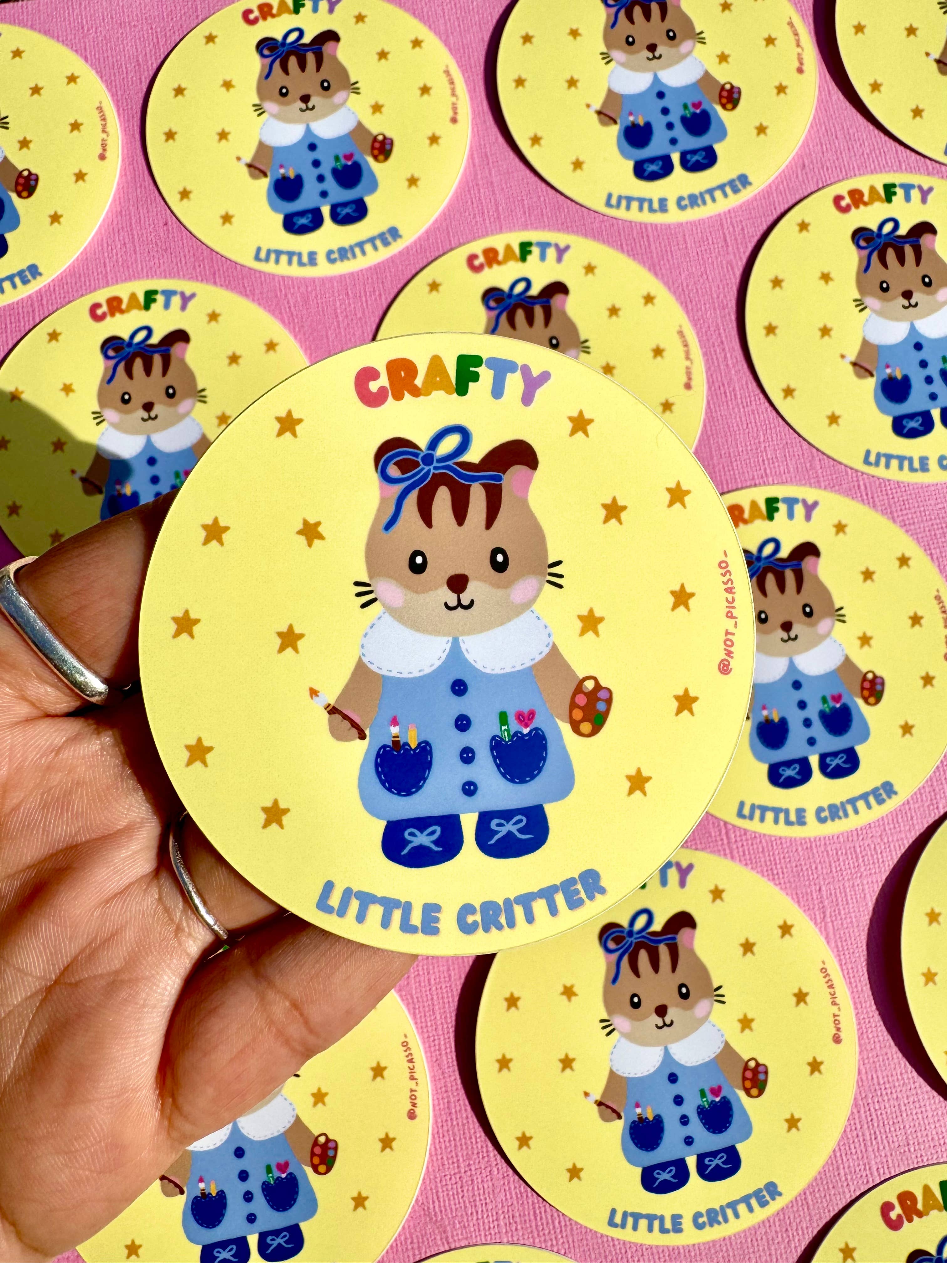 crafty lil' critter sticker - Regular