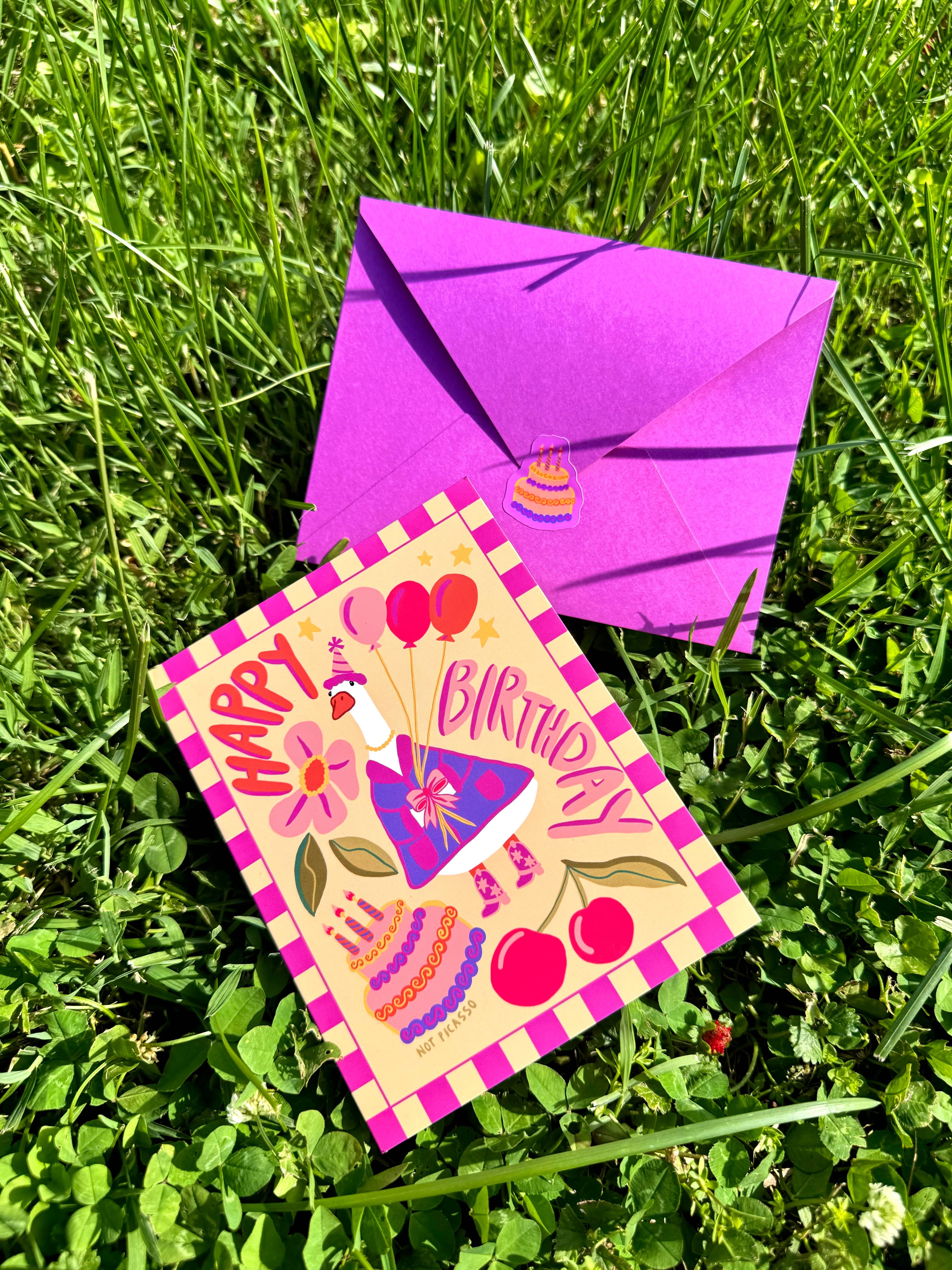 happy birthday! goose card - Regular