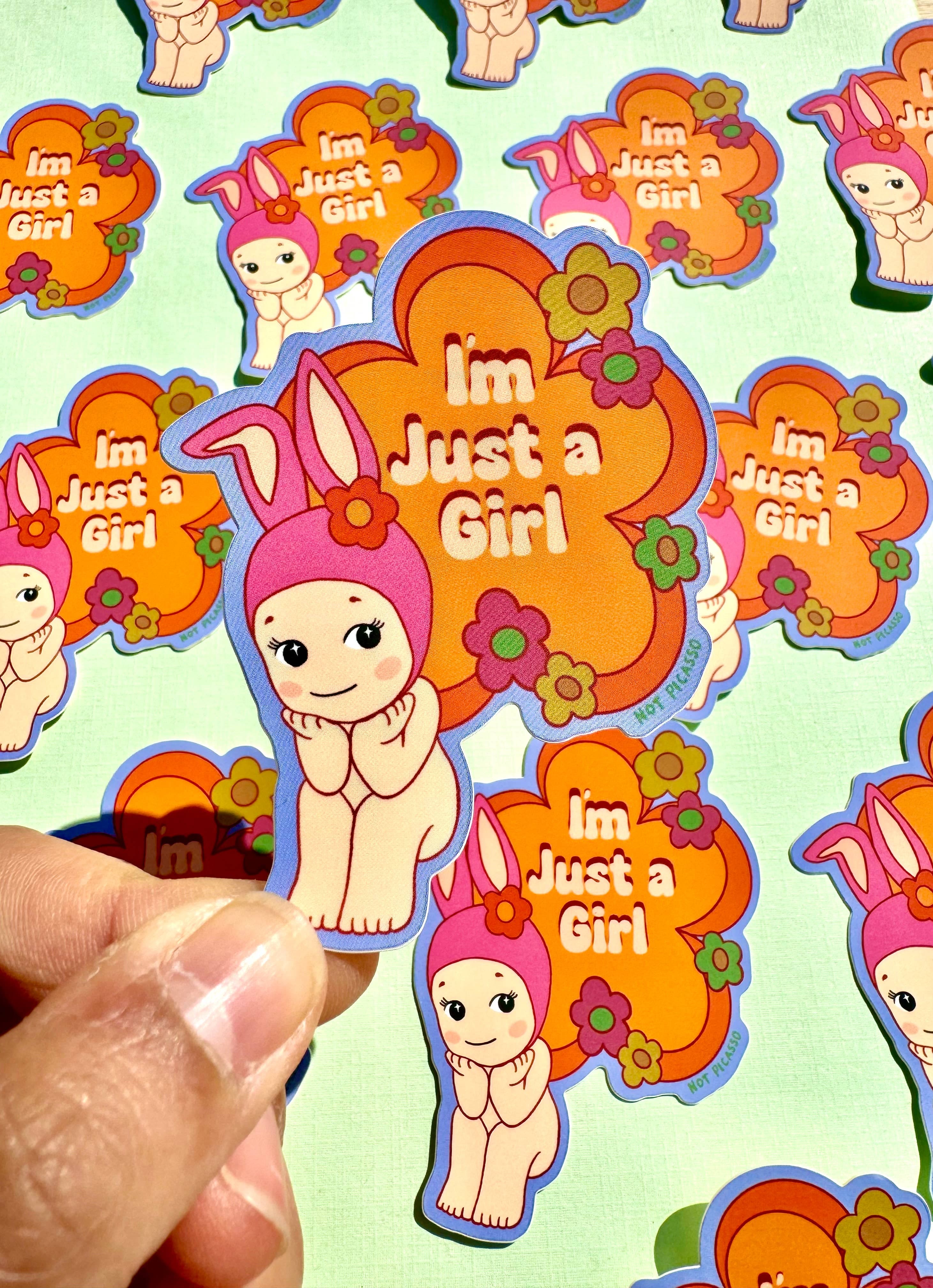 i'm just a girl OK! sticker - Regular