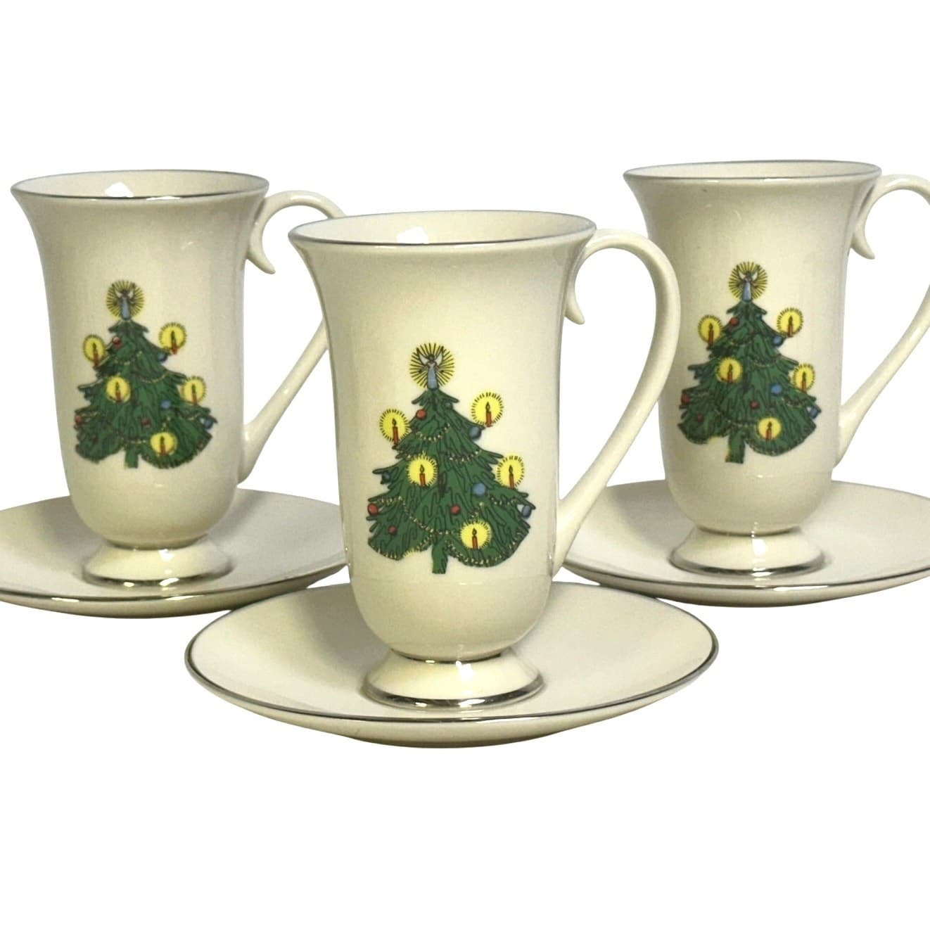 Royal Devon Triomphe Retired 'Christmas' Platinum Irish Coffee Mug/Saucer-Set 3