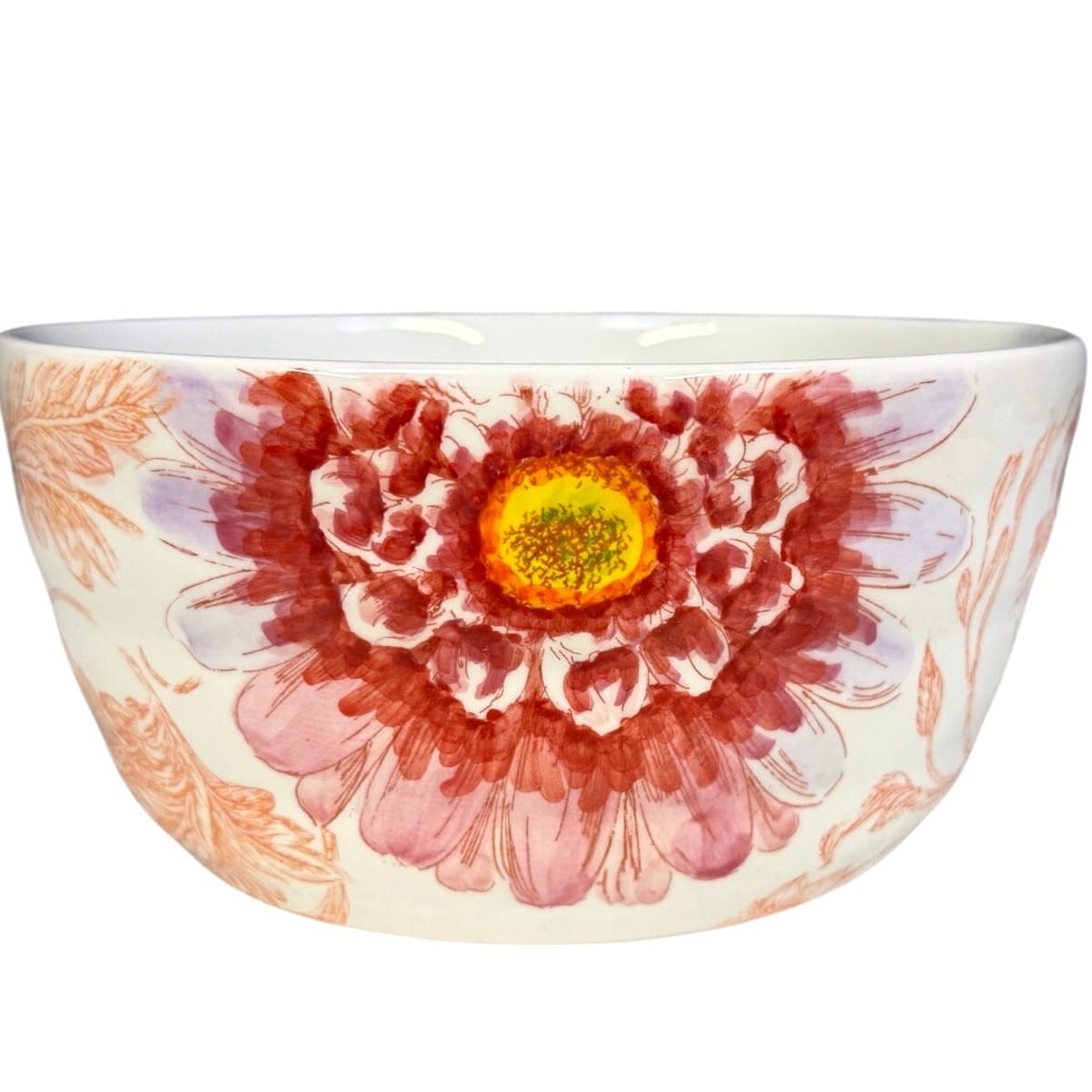 Maxcera Corp Retired 2009-2012 Floral Toile MXEFLTO 7" Round Serving Bowl