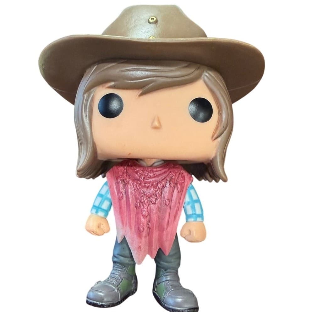 Funko Pop! The Walking Dead Carl Grimes Sheriff Hat Vinyl Figure #97 AMC Vaulted