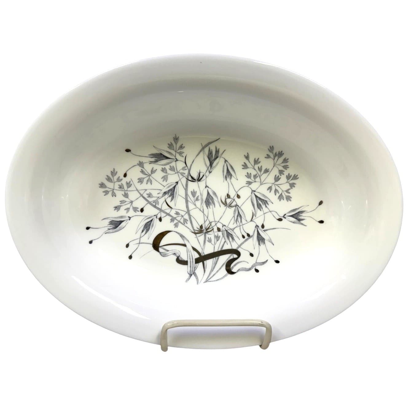 Wedgwood Retired 1952-1965 Wild Oats Bone China 10" Oval Serving Bowl-Excellent