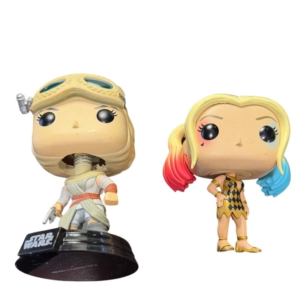 Funko Pop Lot Harley Quinn Rey Star Wars Loose Vinyl Figures No Boxes