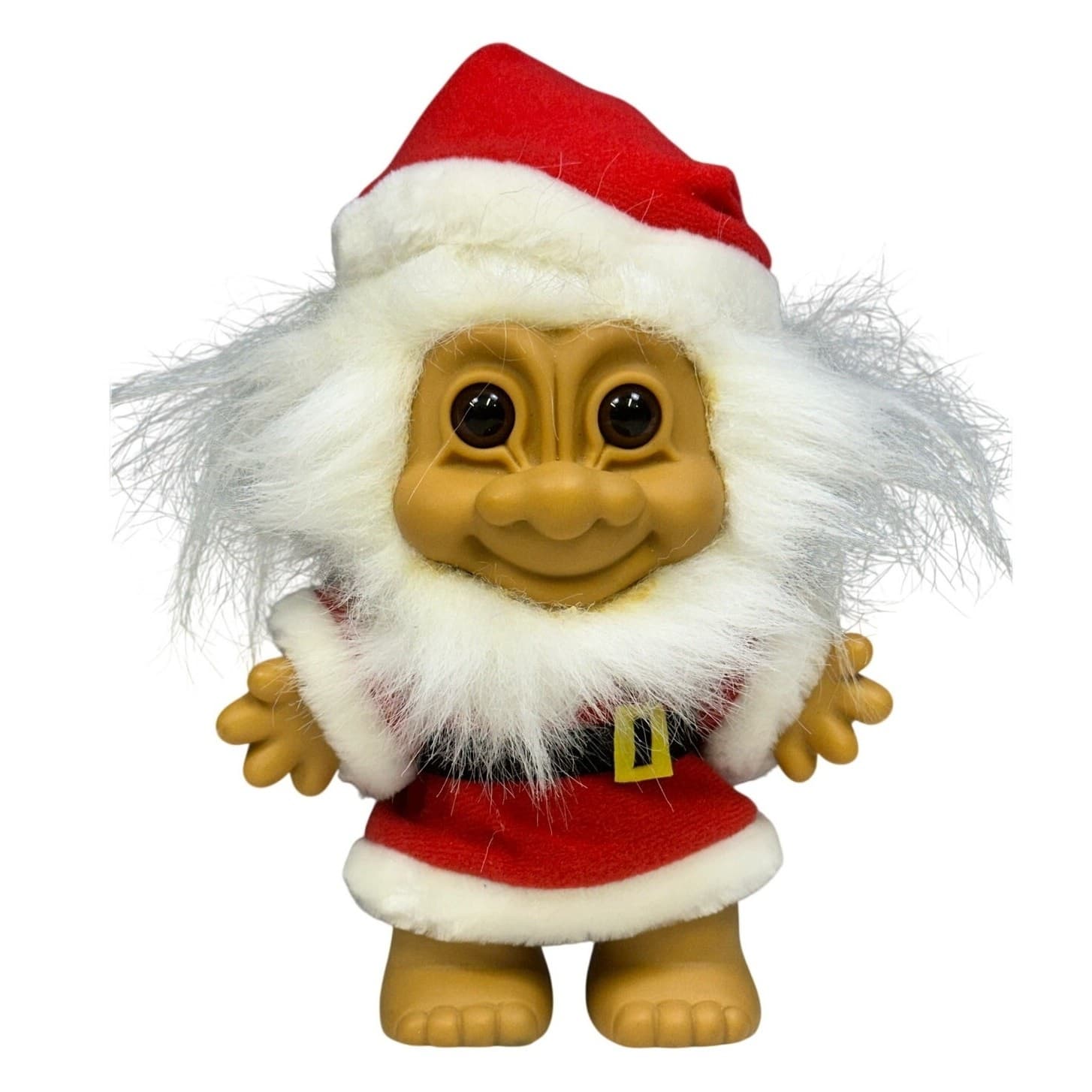 Large 8" Christmas RUSS TROLL Doll Holiday Santa Claus Smiley Vintage