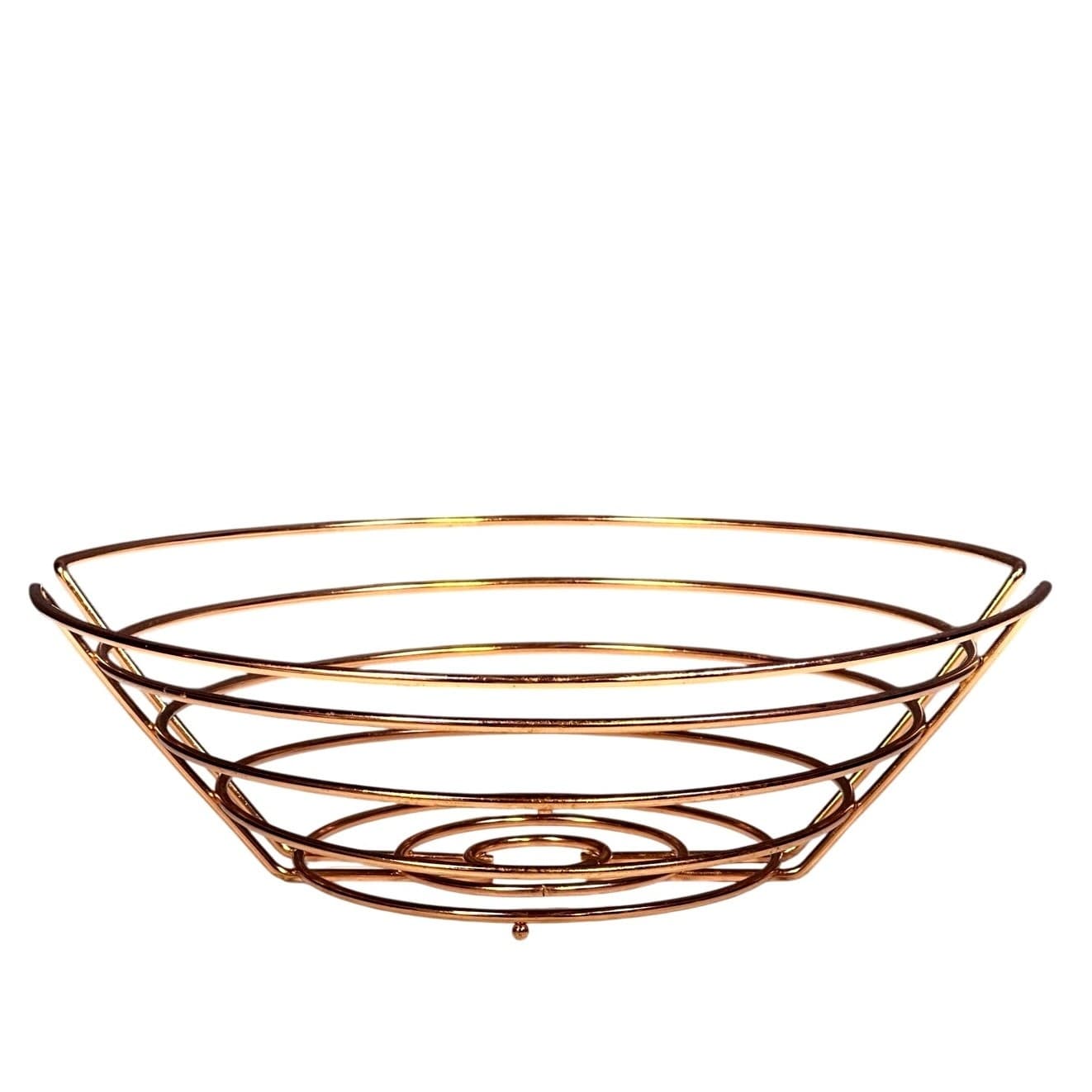 Contemporary Copper Wire Design Fruit Basket Presentation 11.5" Accent Bowl