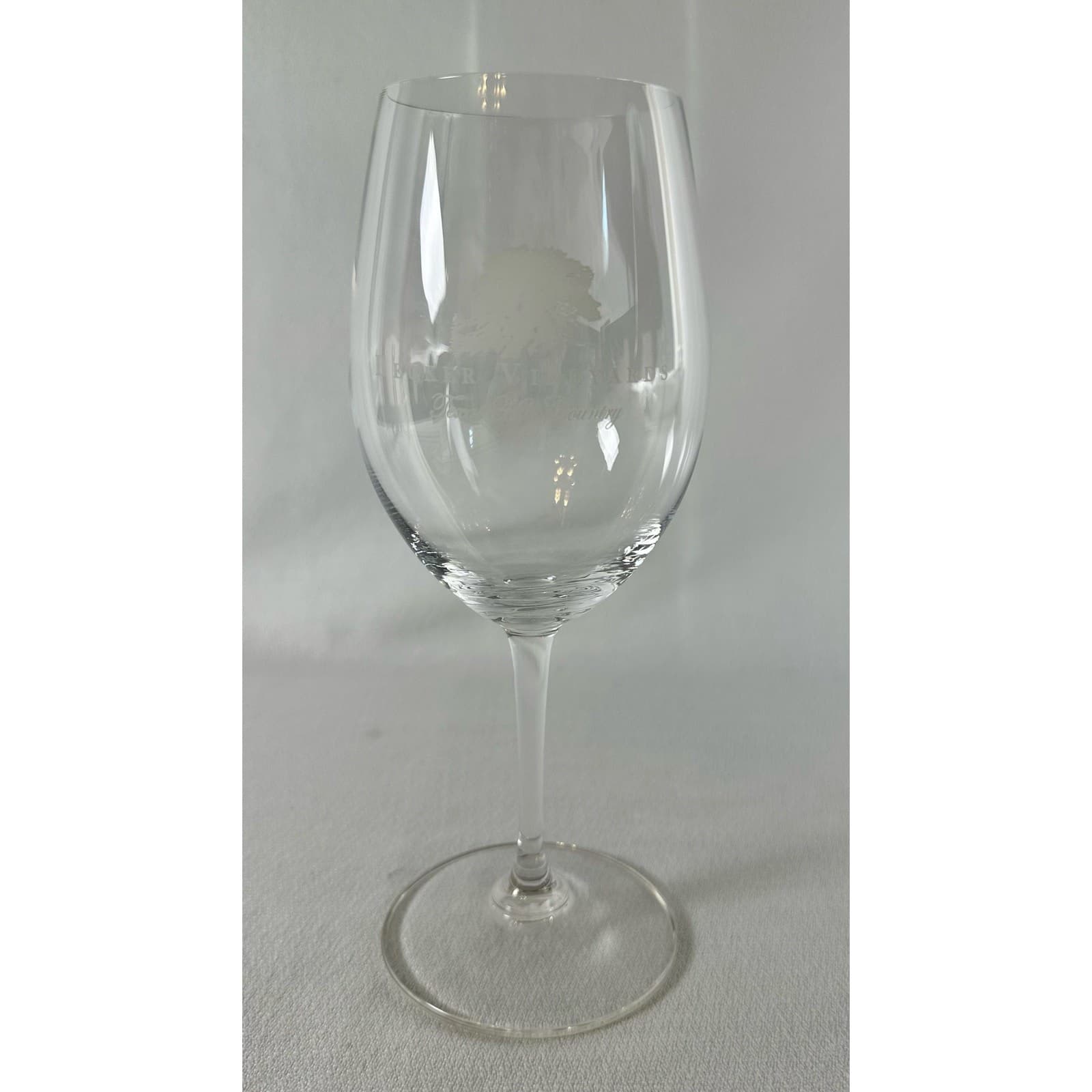 Becker Vineyards Texas Hill Country RIEDEL Degustazione Wine Glass 8.75" EUC