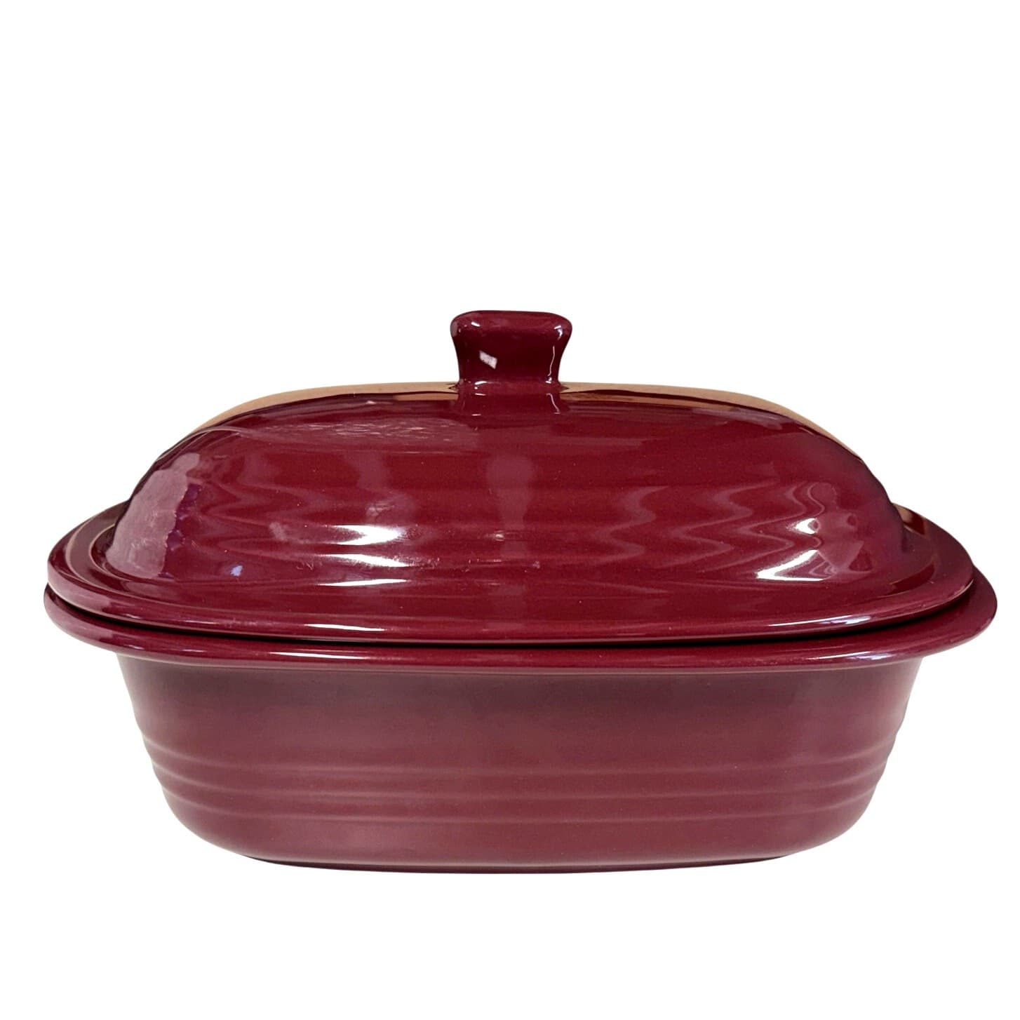 Pampered Chef Cranberry Deep Roaster Covered Baker Stoneware 3.1 QT Dutch Oven