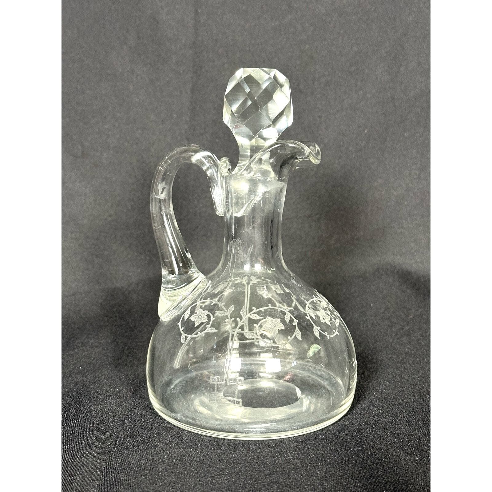 Fostoria Antique 1920's Etch 212 Crystal Cruet-Extremely Rare Find!