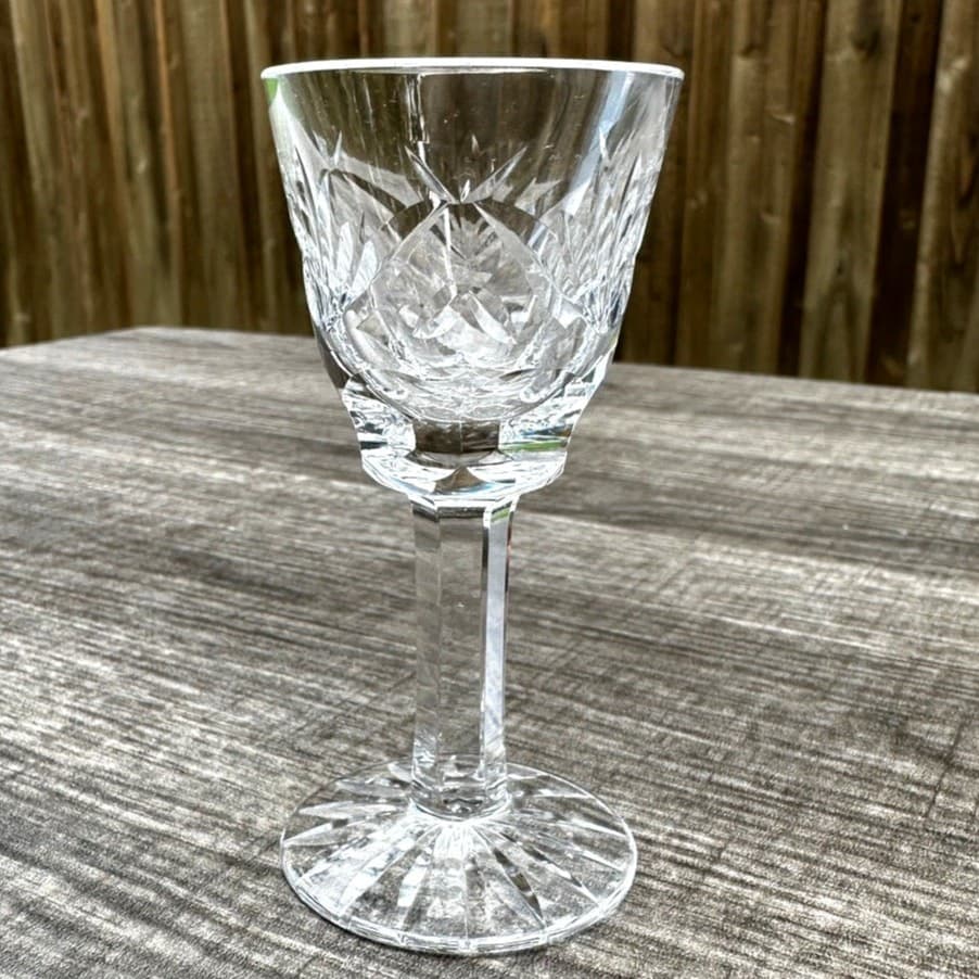 Waterford Crystal Ireland Retired Ashling Cut 3.5" Cordial-Exquisite