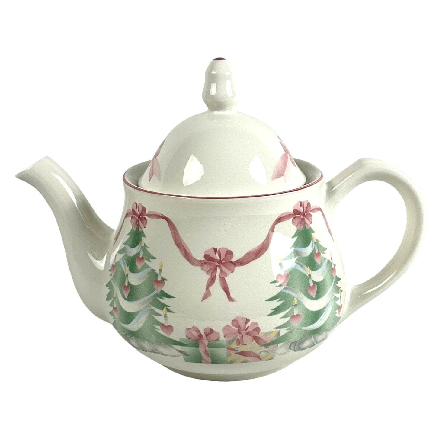 Sango Home for Christmas 1989 Korea Gold Mark #3321 Teapot Excellent!