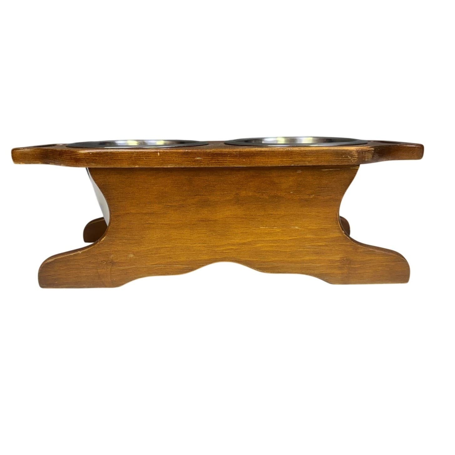 Norway Standing Dog Dish Holder w/ Aluminum Bowls