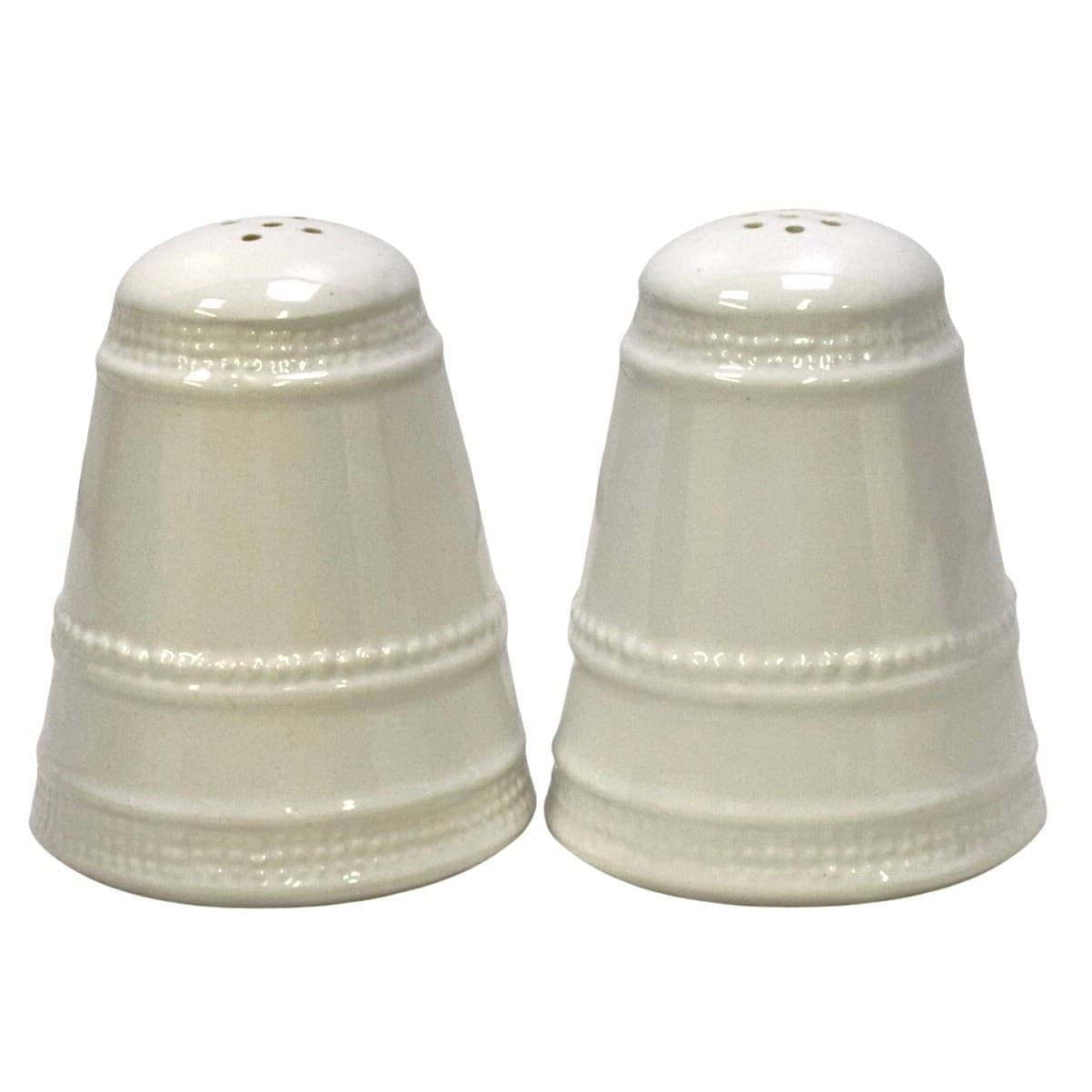 'Chantilly White Graphic' Studio Nova Embossed Salt and Pepper Shaker Set