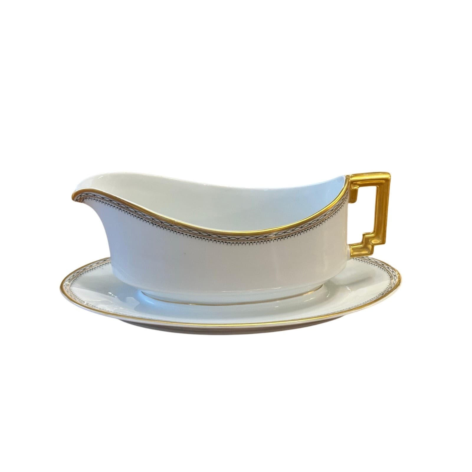 Heinrich & Co Vintage 1930's 'Claridge' Imperial 9" Gravy Boat/Underplate-Read