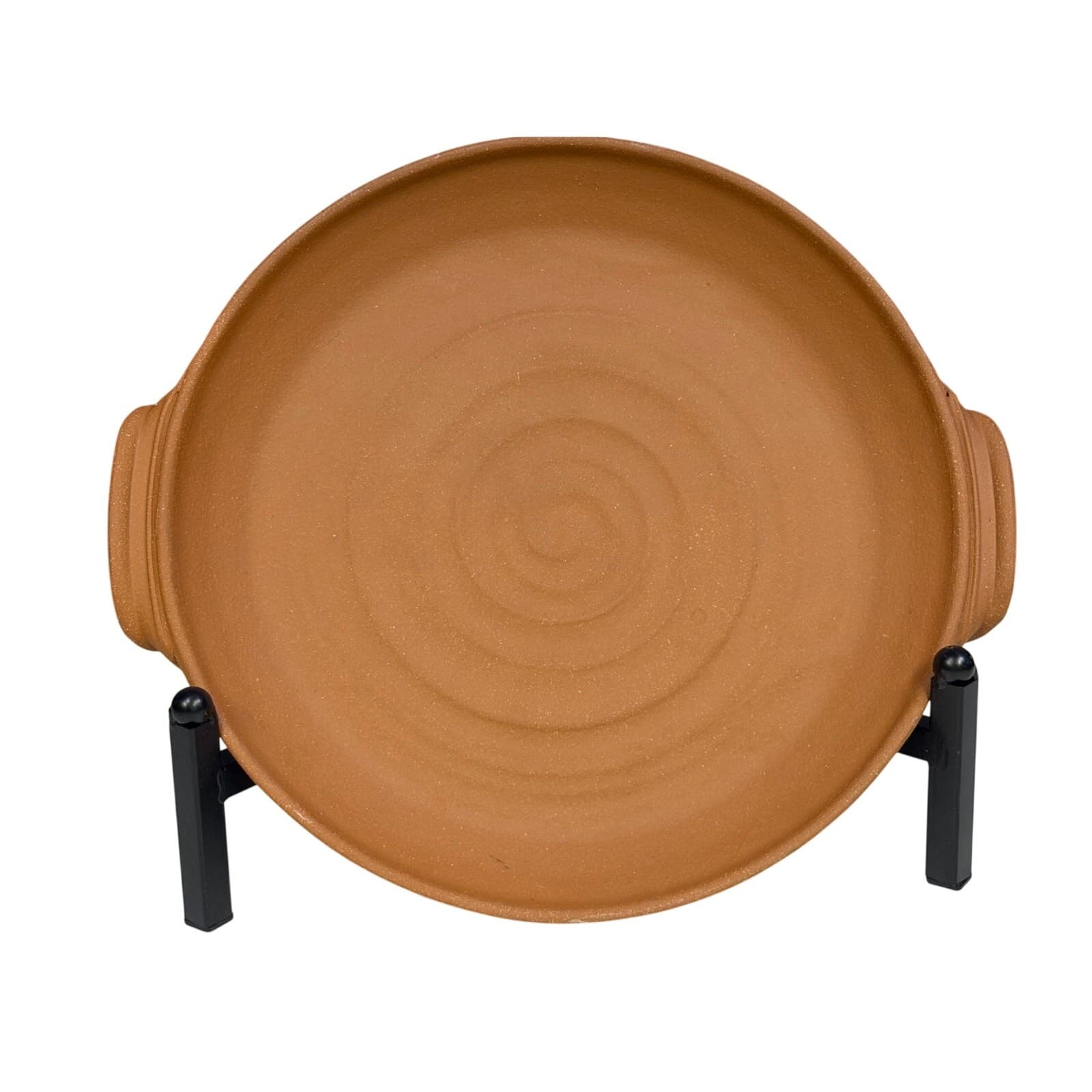 Terracotta 12.5" Large Round Handled Serving Platter