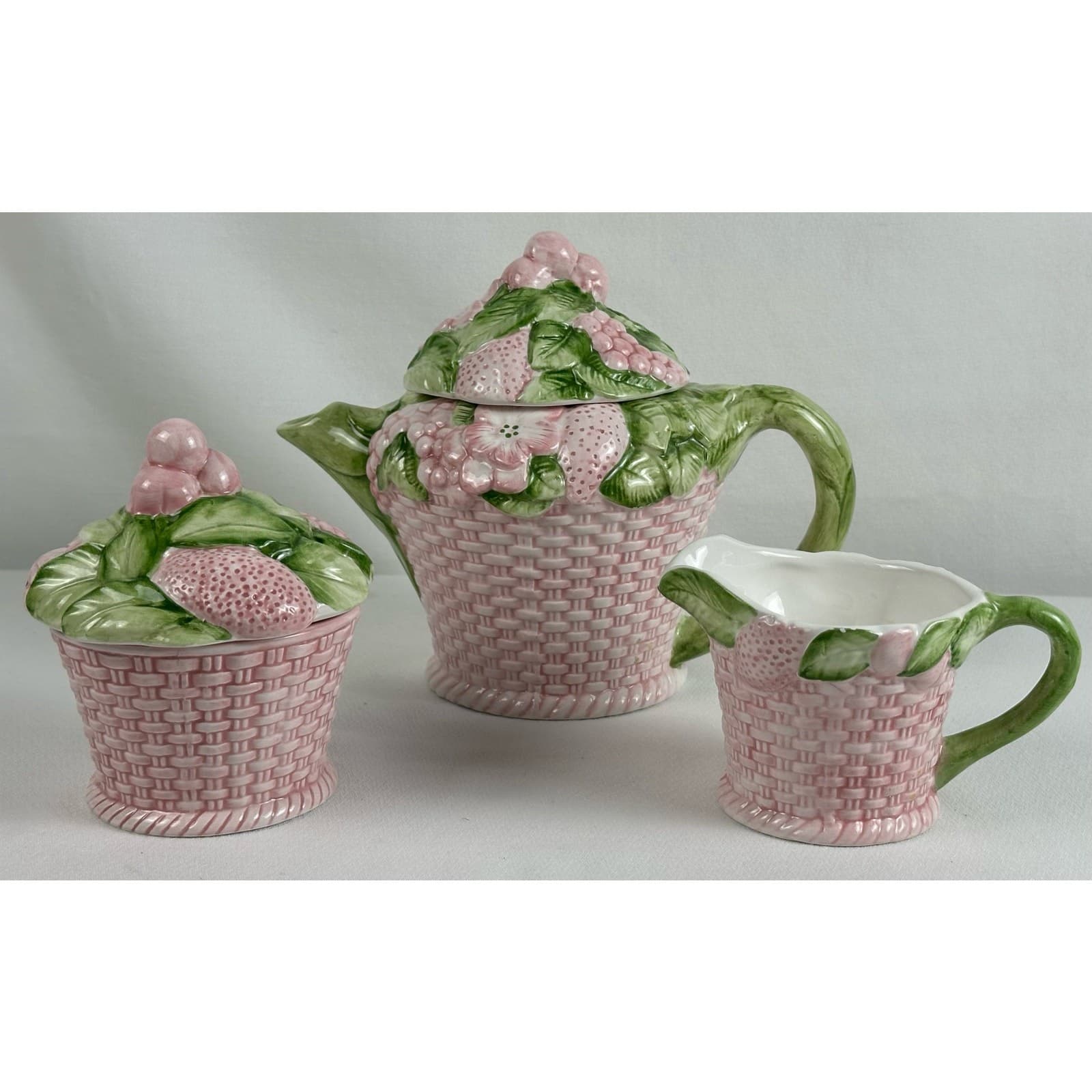 Seymour MANN 1990 FRUTTA Fresca 3 Pc Tea Set