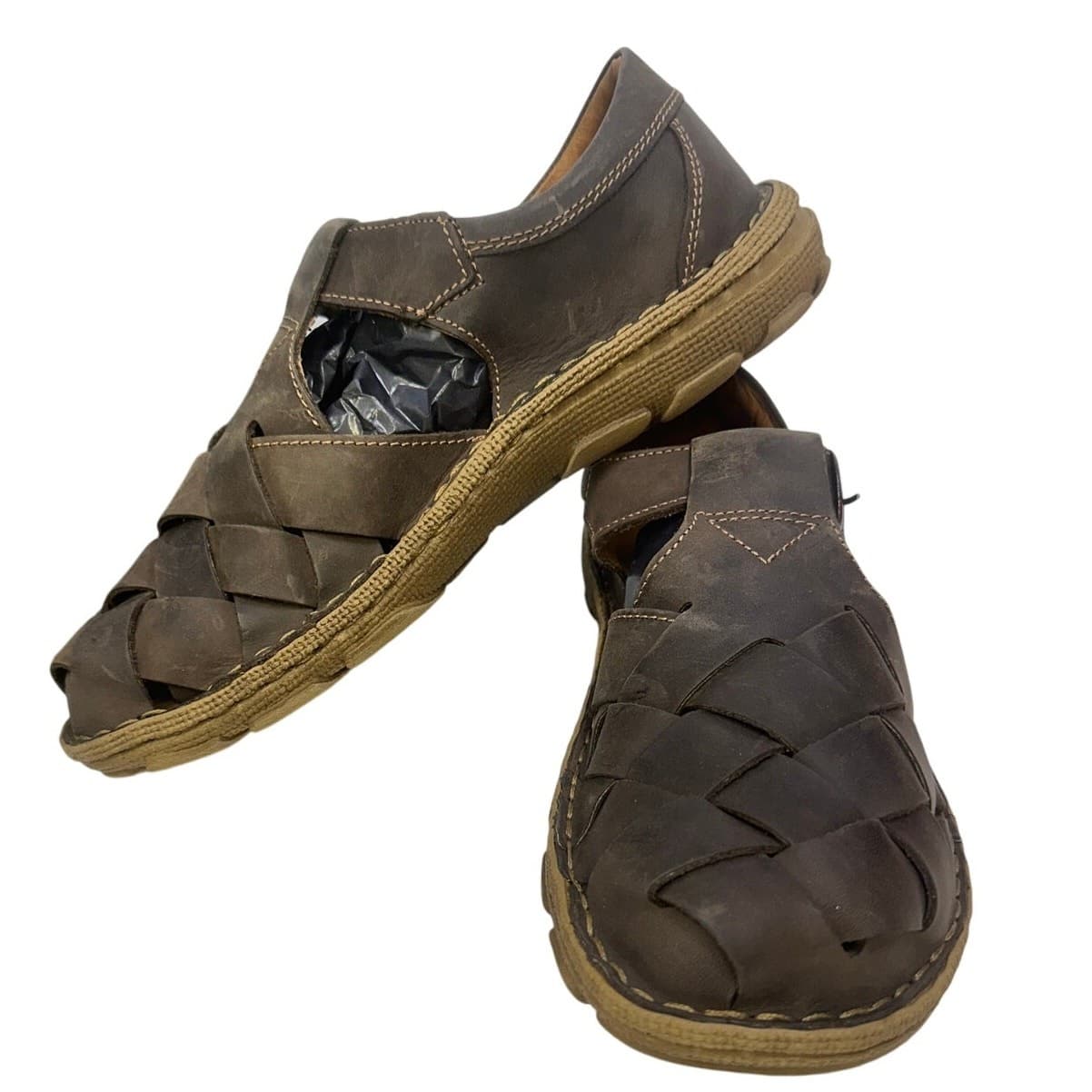Josef Seibel Bulgaria Men’s Spirit of Nature Muster Woven Leather 8.5US/42EU-NEW