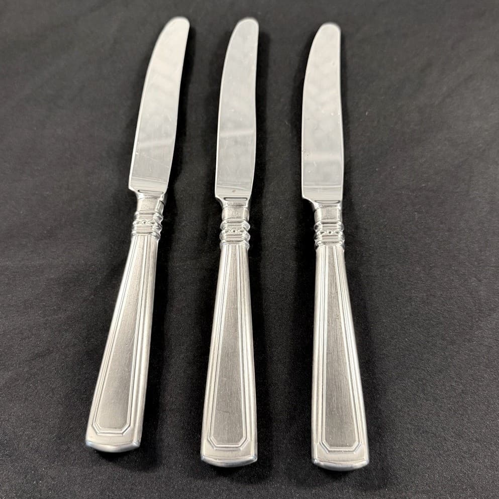Longaberger 2002-2018 Woven Traditions Stainless Dinner Knives Retired-Set of 3