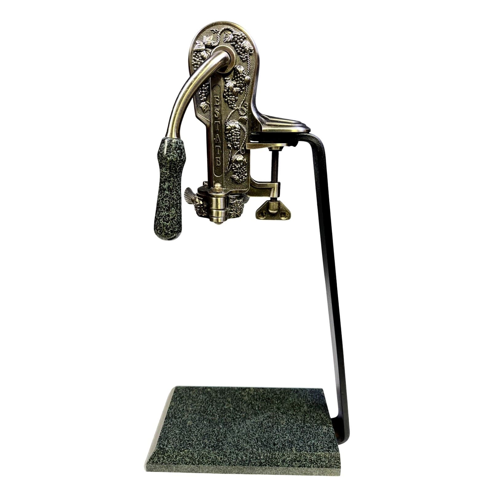 Rogar Estate Wine Opener Lever Corkscrew w/ Granite Base – Grape Design Bar Tool