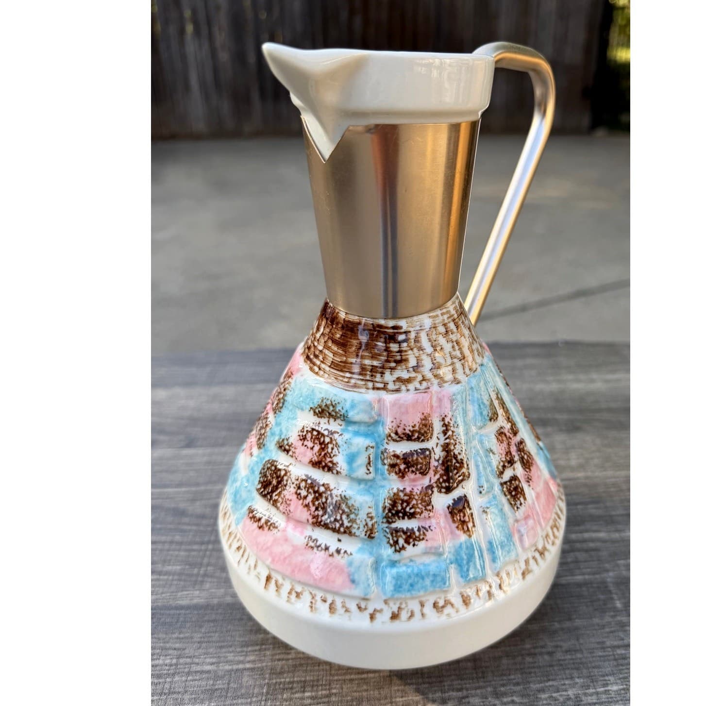 C. Miller Vintage 1957 Mid-Century Modern Ceramic Pitcher/Carafe-Excellent