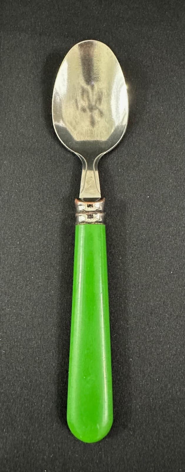 Gibson Vintage Stainless Green Handle Poinsettia-Christmas Charm Spoon-Rare!