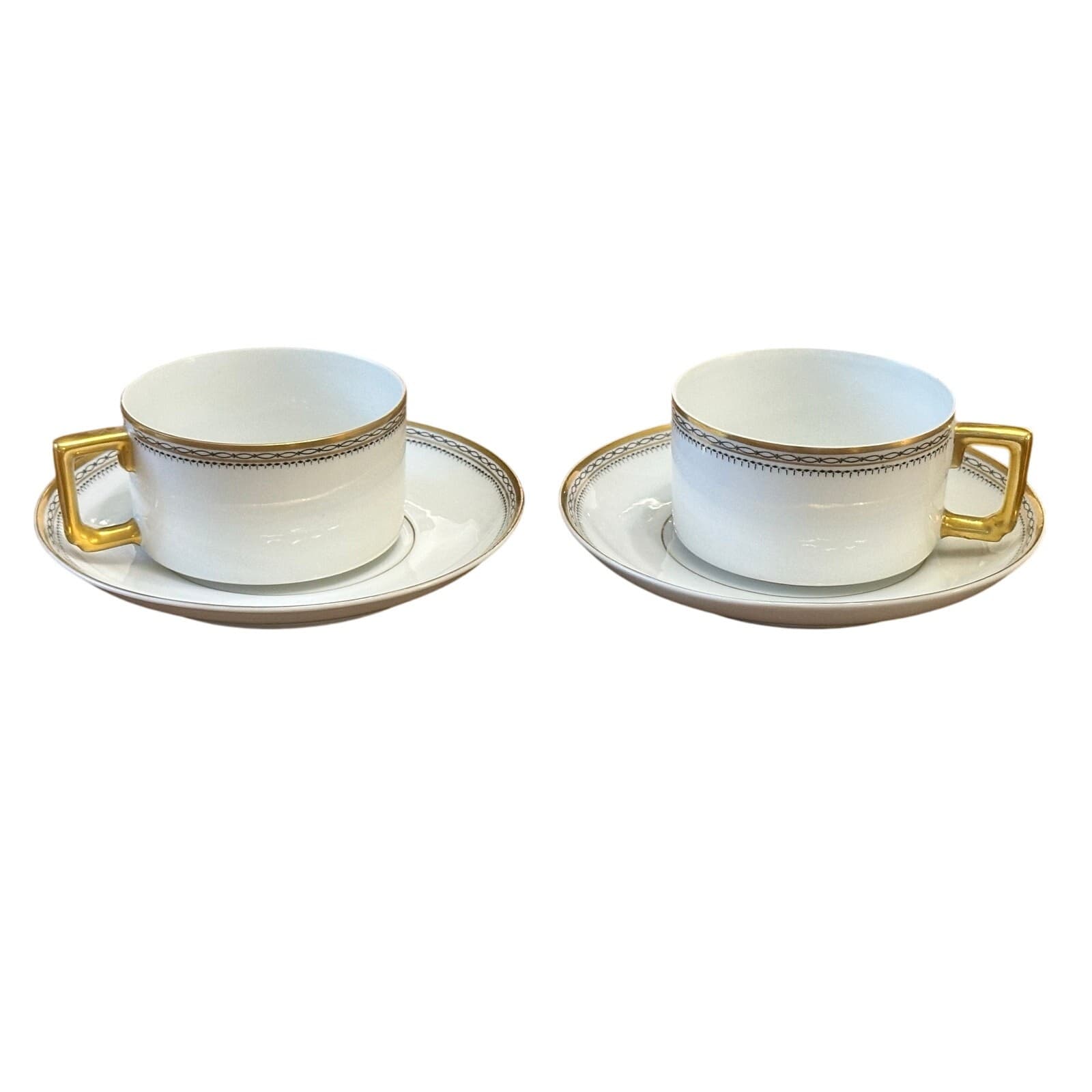 Heinrich & Co Vintage 1930's 'Claridge' Imperial Flat Cup & Saucer-Set of 2