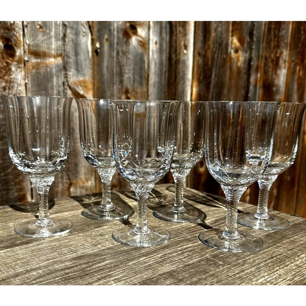 Gorham Crystal Retired 1974-1979 'Octette Clear' Wine Glasses-Excellent-Set of 6