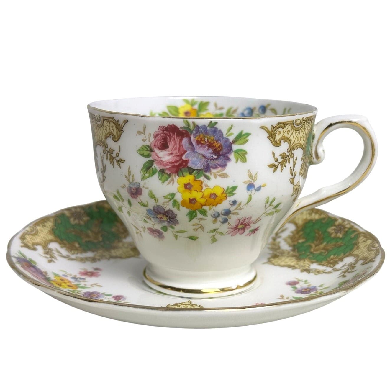Tuscan-Royal Tuscan Retired Provence Hand Painted Bone China Teacup and Saucer