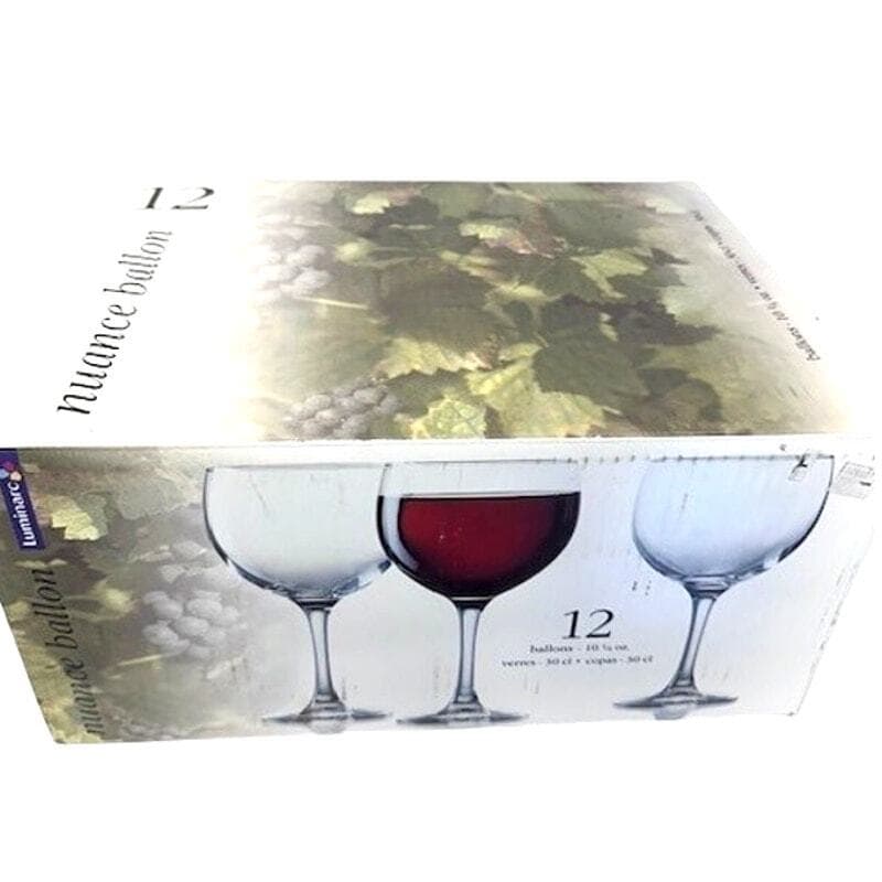 Luminarc Nuance Ballon Clear 10 1/4 oz Wine Glasses-Set of 12!