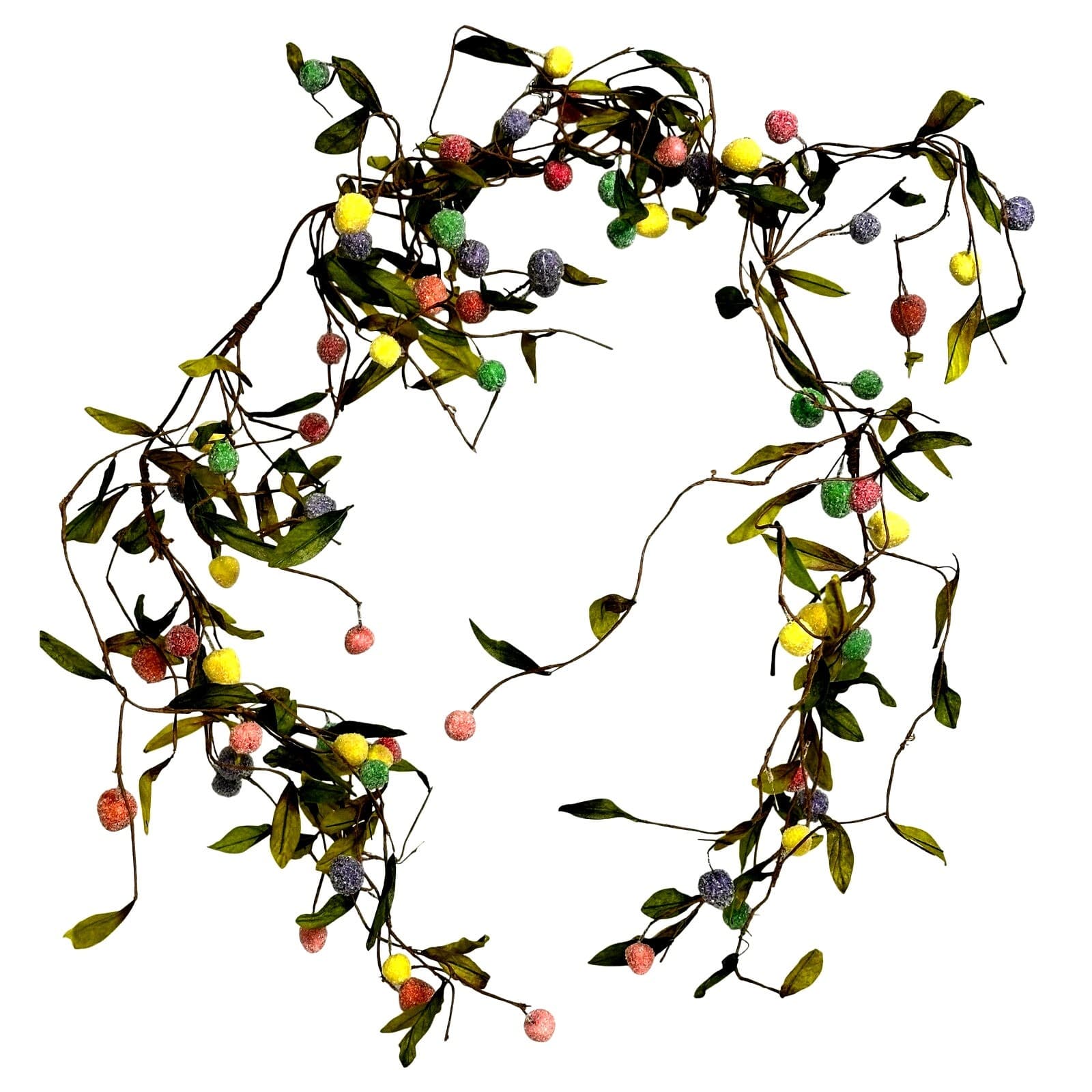 Sugared Multi-color Berry Vine 5-1/2 ft Vintage Garland-A Great Find!
