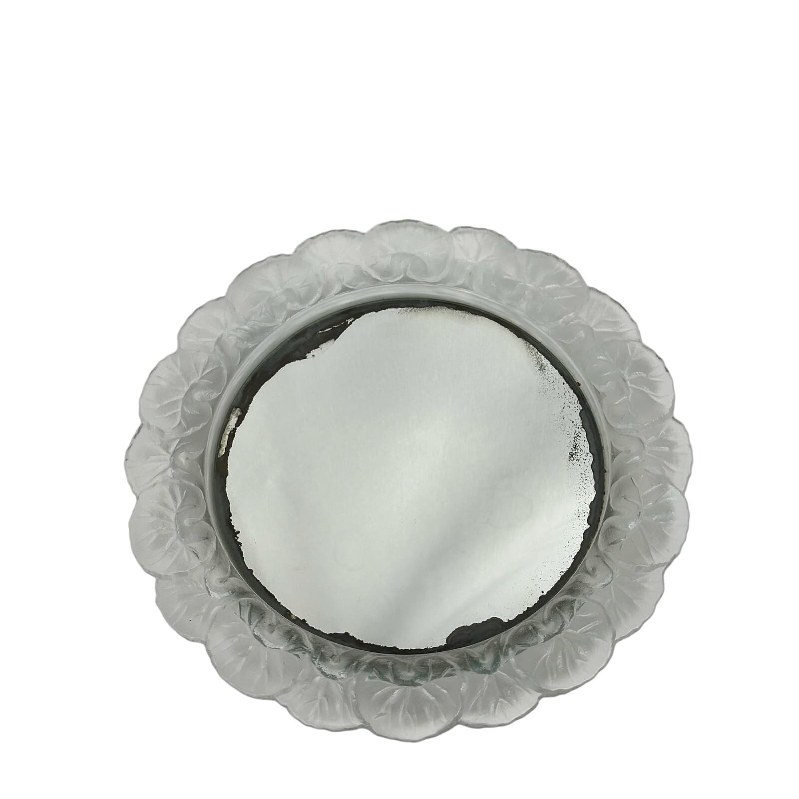 Crystal Art Mirror Vanity Tray Frosted Honfleur-Rare and Unique Vintage