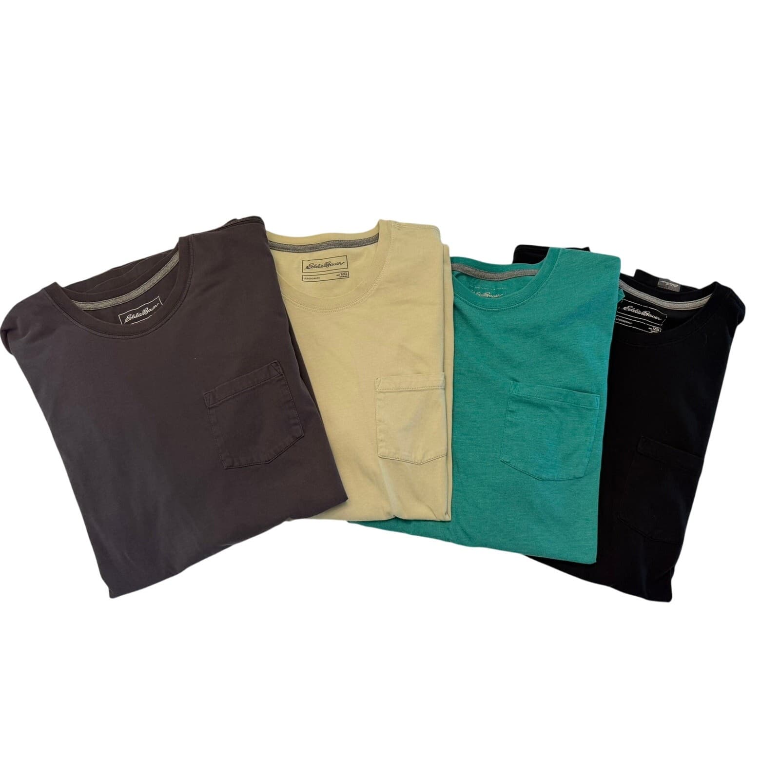 Lot 4 Eddie Bauer Legend Wash Pocket T Shirts Men's T2XL Gray Black Green Sage