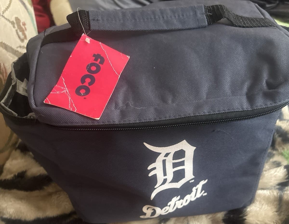 FOCO Detroit Tigers Insulated Cooler Bag Navy MLB Baseball Fan Apparel