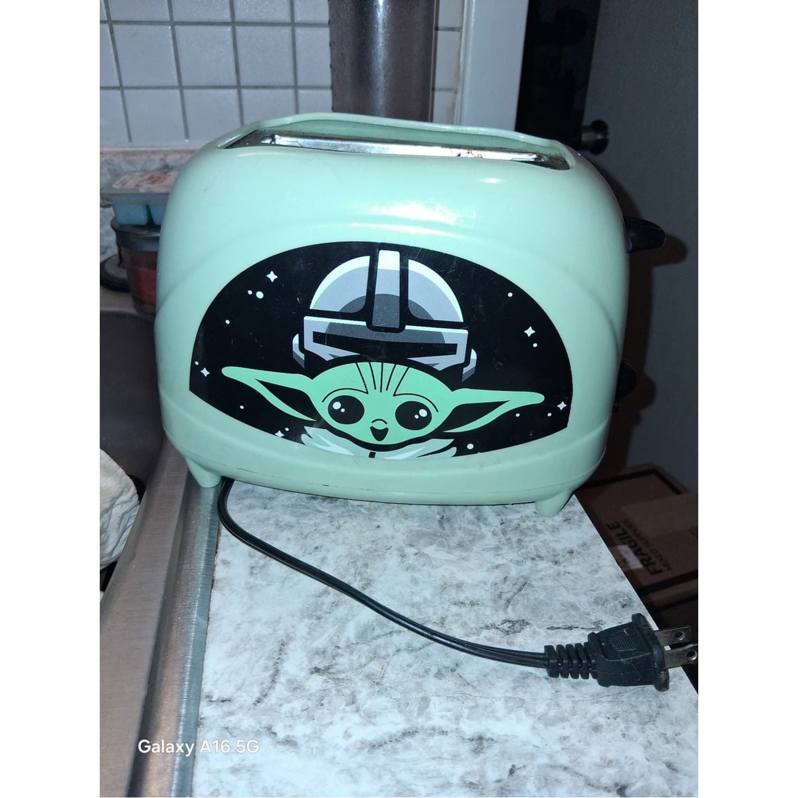 Mint Green Baby Yoda Toaster