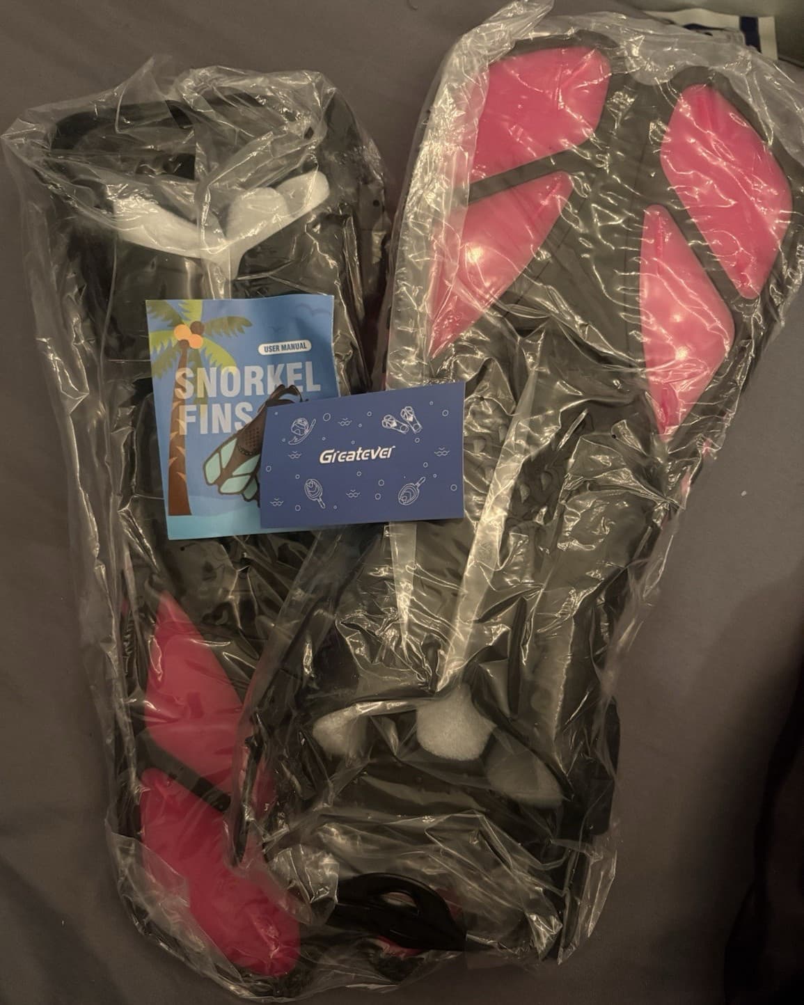 Greatever Short-blade Snorkel Fins Pink Water Sport