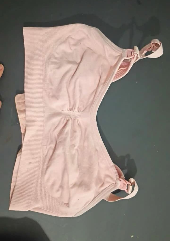 Pink nursing Bra Size S Solid Nylon/Elastane Hook & Eye Closure