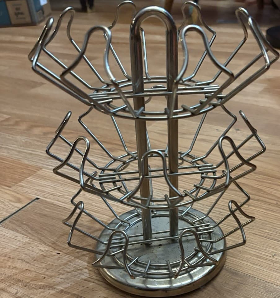 Keurig Metal Rotating Coffee Pod Holder Silver Rack for Pod Coffee Machine