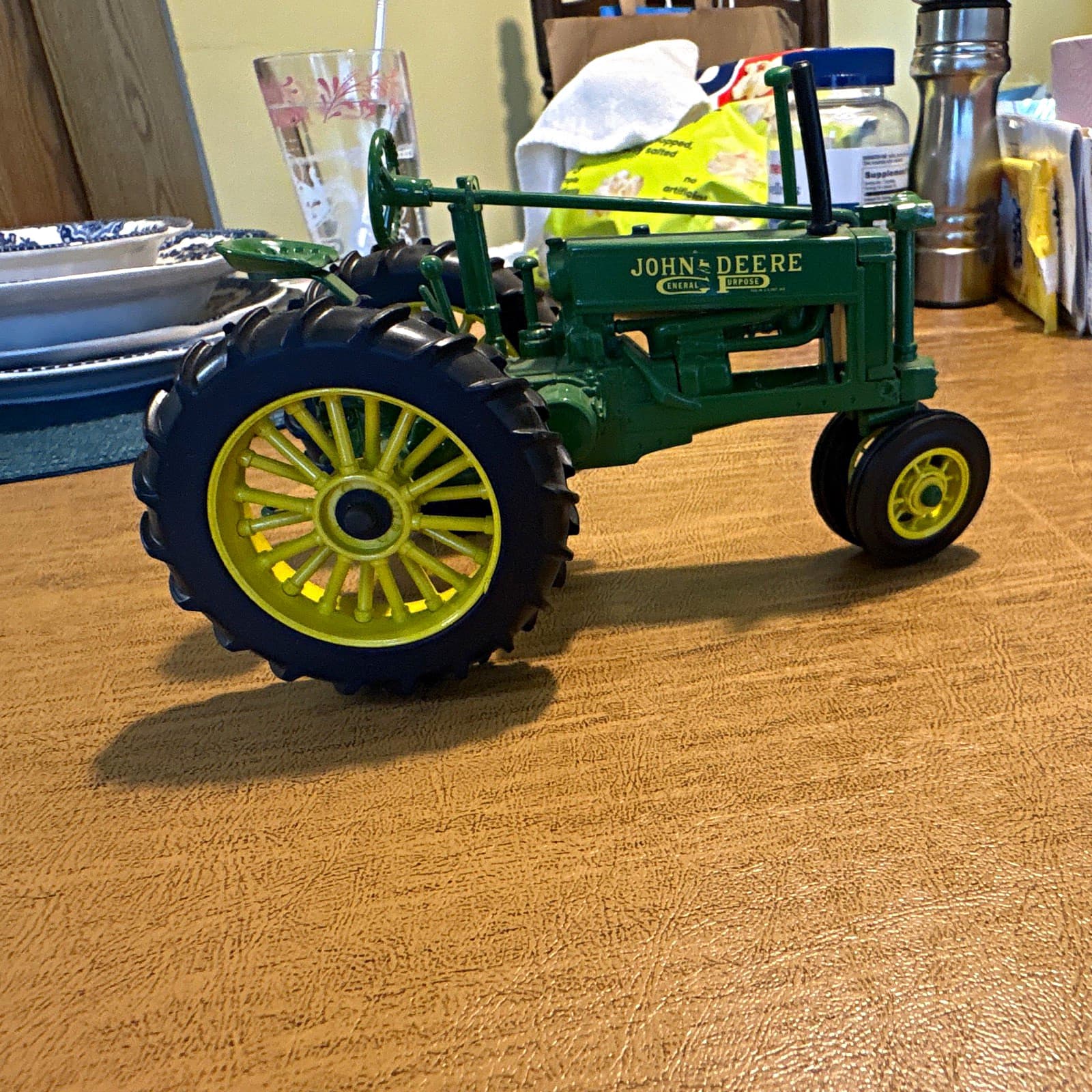 John Deere Green & Yellow Diecast Tractor, Agriculture Theme