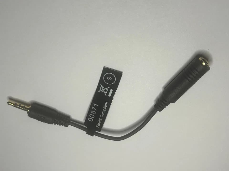 Genuine SENNHEISER Cable Adapter Female 1/4" to Male 1/8" 3.5mm Plug Headphones