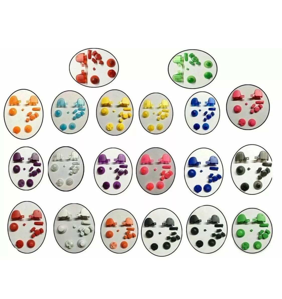 Nintendo Gamecube Controller Mod Colorful Complete button set with Thumbsticks