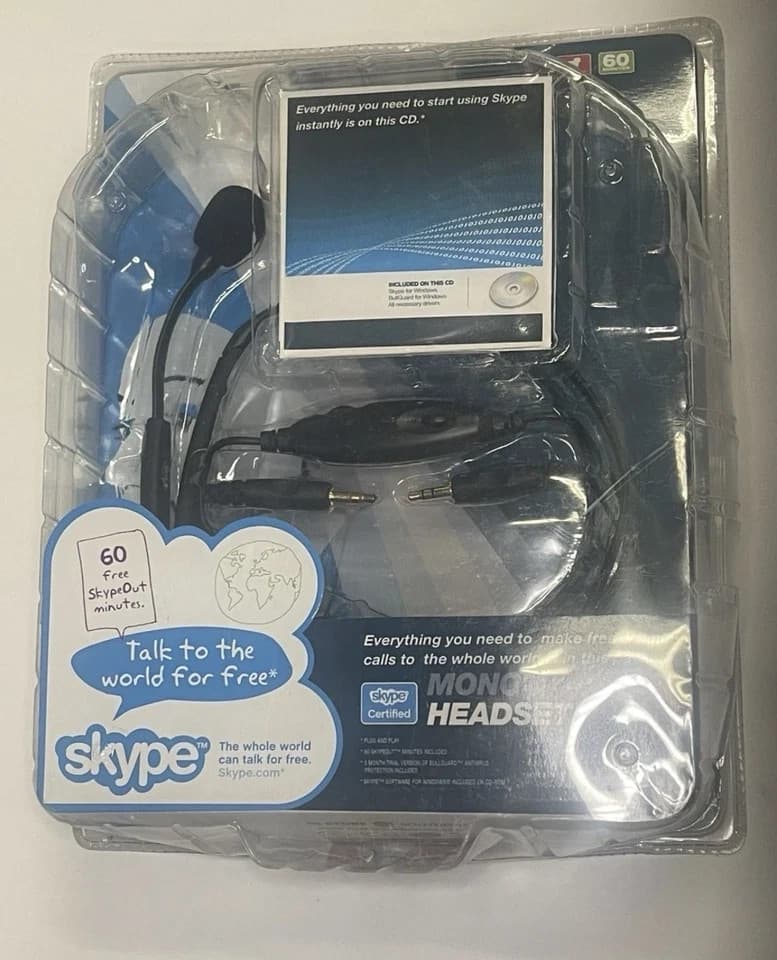 New Desktop Headset Ear Telephone Microphone Speaker (As Is)