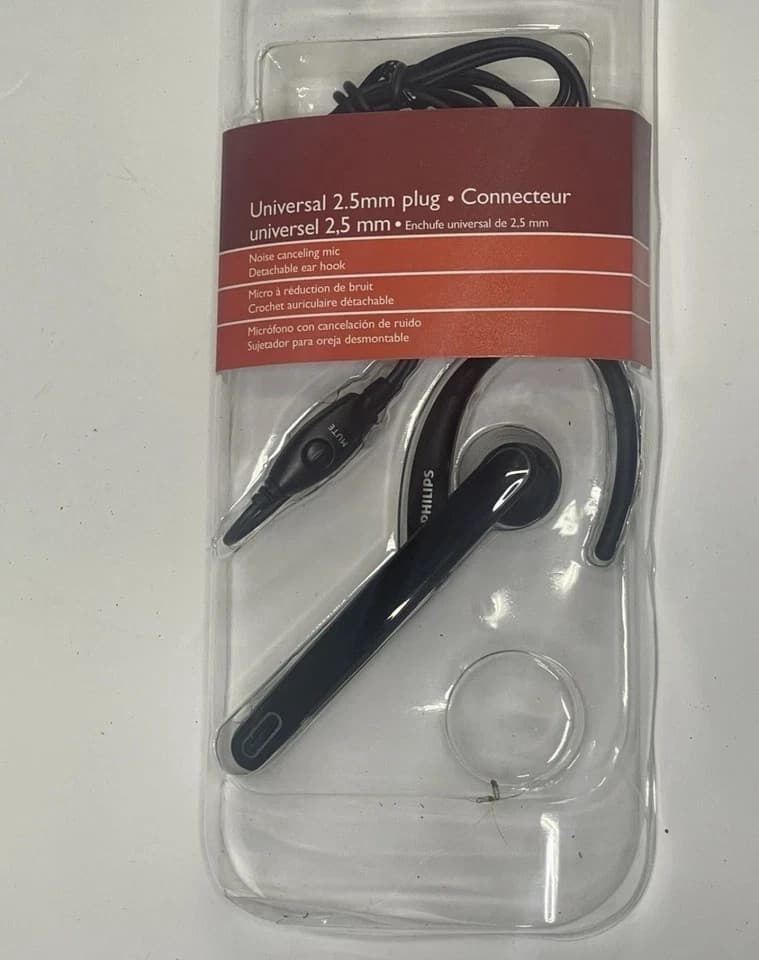 2 x. Philips Over-the-Ear Headset with Noise Cancelling Mic, 2.5mm Plug, Univers