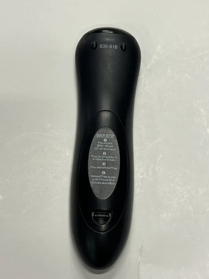 AT&T U-Verse S30-S1B Black Programmable IR Universal Remote Control w/Batteries