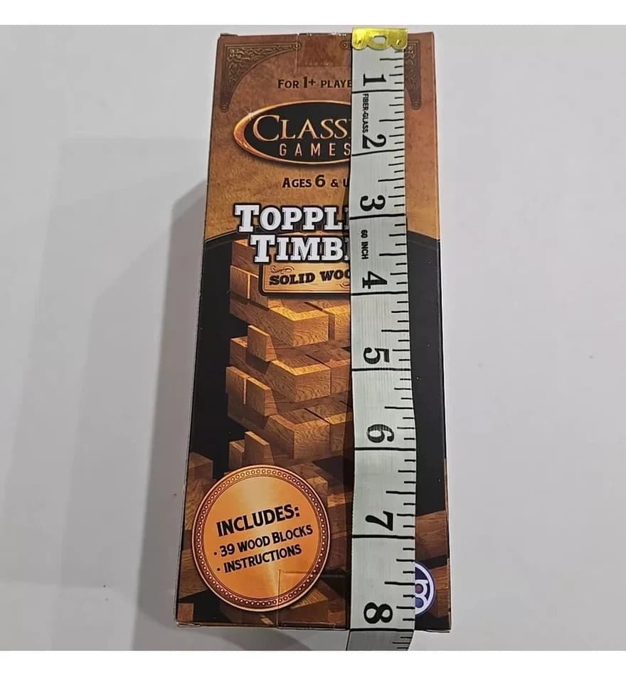 Strategy & Nerves Stacking Game, Toppling Timber 39 Solid Wood Pieces