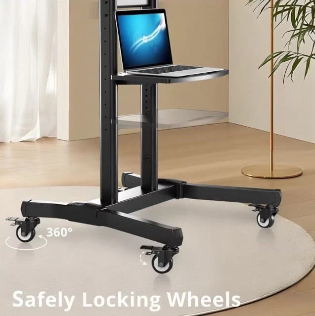 SYLVOX Rolling TV Stand Mobile TV Cart for 32-75 inch