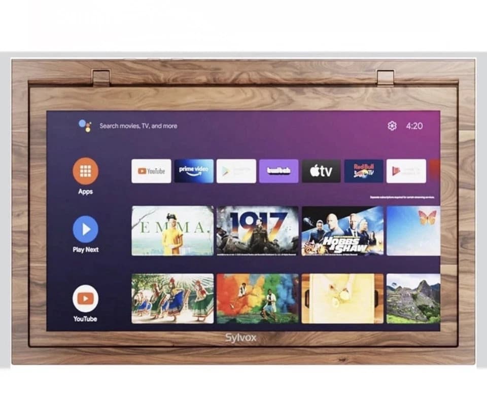 SYLVOX 15.6 inch Under Cabinet TV 1080P Kitchen TV Built-in App Smart RV TV